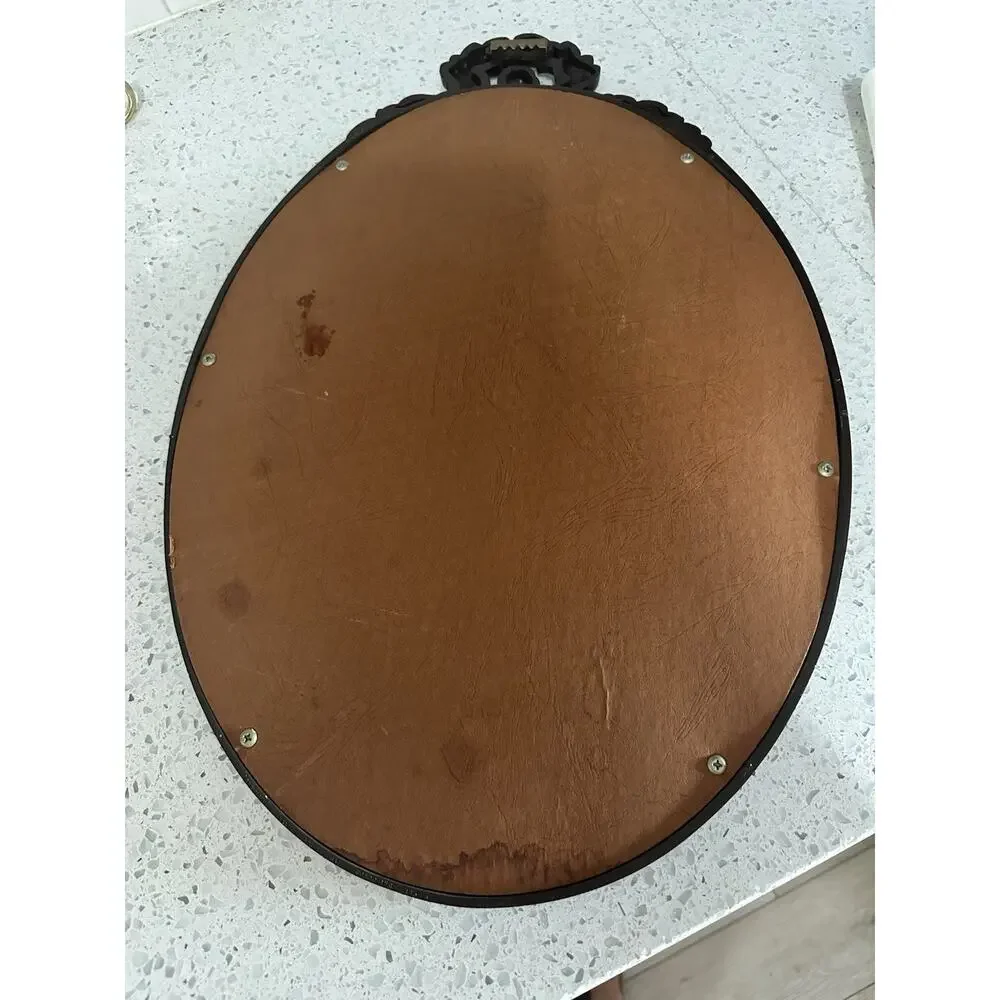 Vintage Ornate Oval Gold HOMCO Wall Mirror Hollywood Regency Plastic